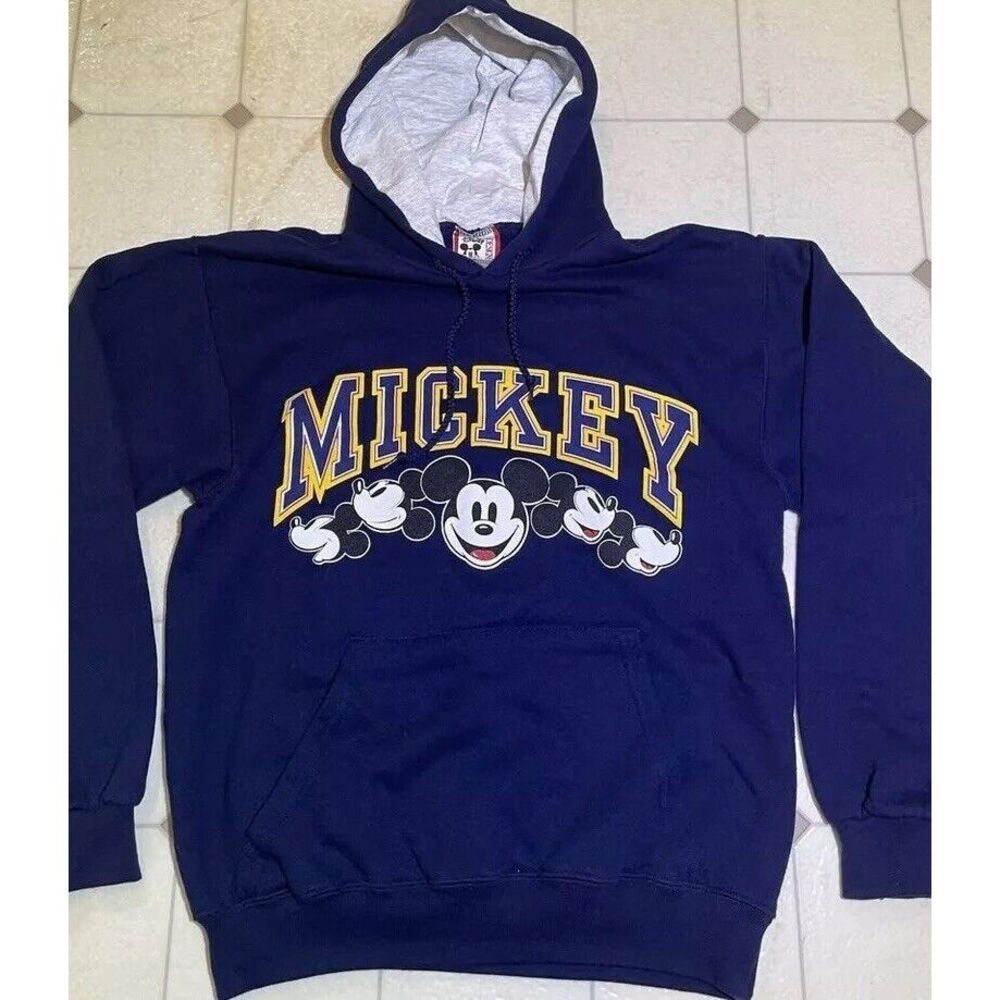 Vintage Mickey Mouse Hoodie Sweatshirt USA Made Cartoon Mickey Disney Retro‎ 90s